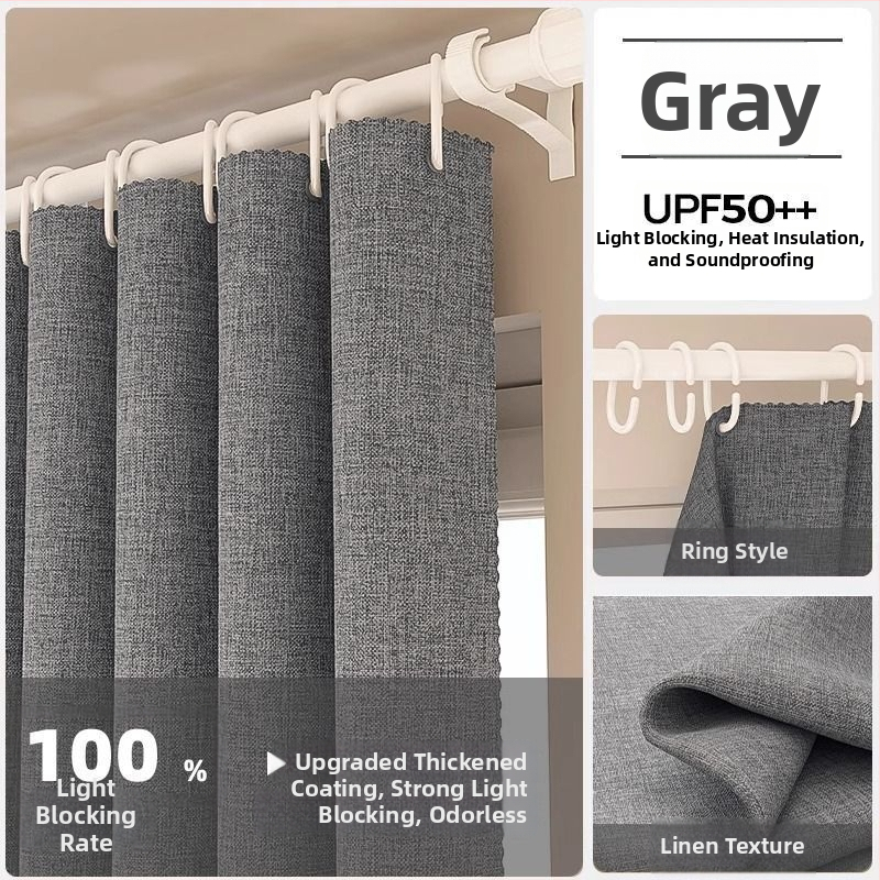 Poliesterinė užuolaida su dideliu tamsinimu 71-90%, skirta svetainei, miegamajam, biurui, restoranui ir įėjimui, šiuolaikinio minimalistinio stiliaus