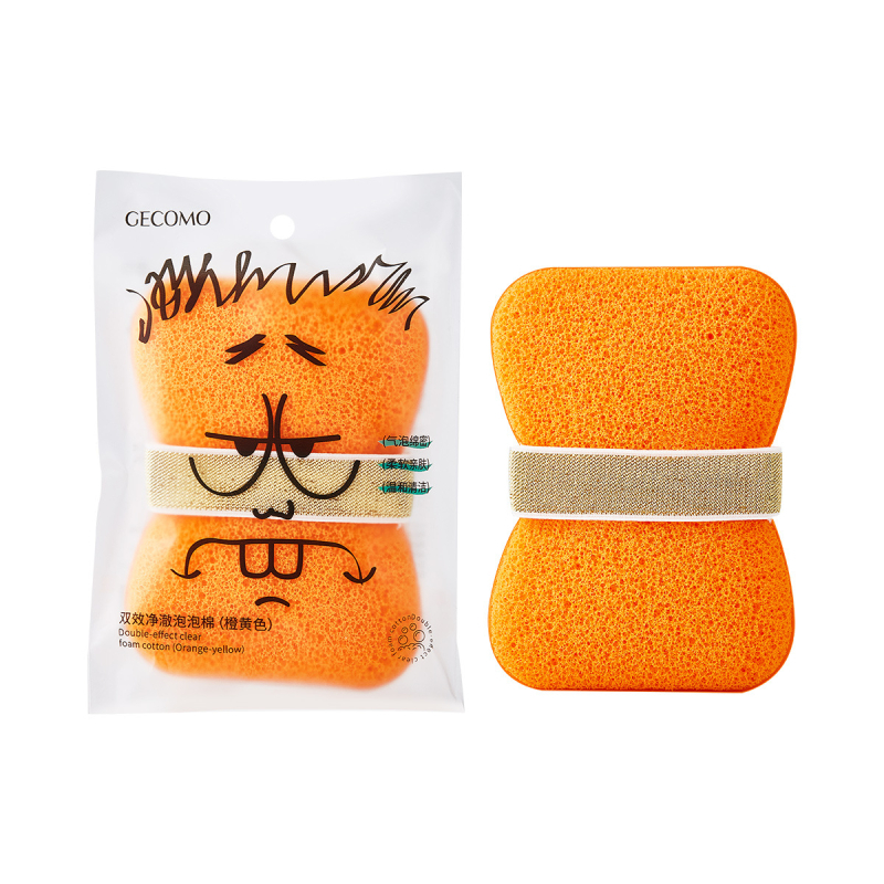 GECOMO PVA veido valymo kempinė su molio kauke, gilus valymas, švelni oda, 600 vnt./pakuotė