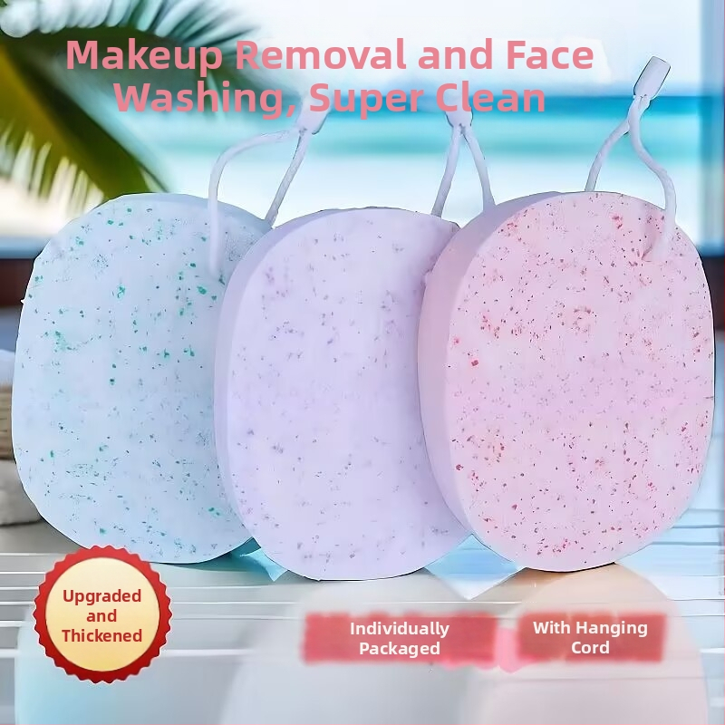 Sejas mazgāšanas sūklis, biezināts un ļoti absorbējošs, dziļai sejas attīrīšanai