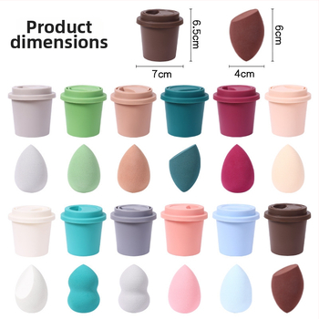 Jinchi grožio kiaušinis kempinė – hidrofilis poliuretanas, drėgnam ir sausam naudojimui, formos: alyvuogės, lašinės ir moliūgo pavidalo, įpakavimas saugojimo dėžutėje