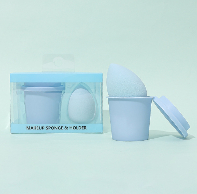 Jinchi grožio kiaušinis kempinė – hidrofilis poliuretanas, drėgnam ir sausam naudojimui, formos: alyvuogės, lašinės ir moliūgo pavidalo, įpakavimas saugojimo dėžutėje