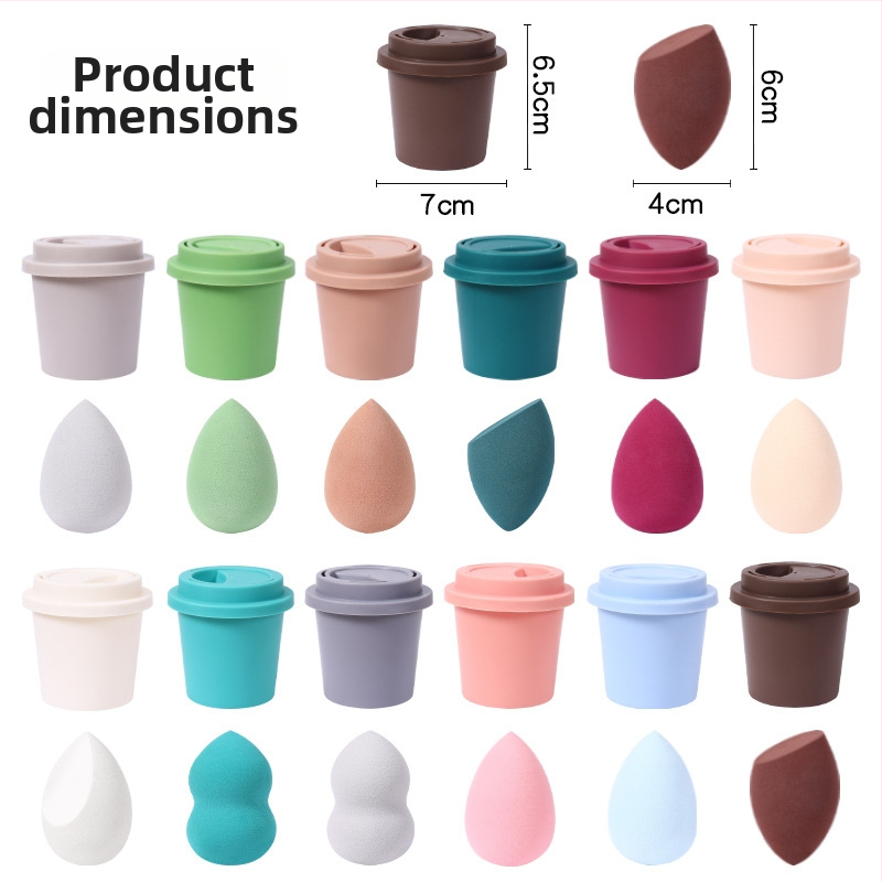 Jinchi skaistumkopšanas sūklis (Beauty Egg) – hidrofilais poliuretāns, mitrs un sausais lietojums, formas: olīvveidīga, pilienveidīga, ķirbveidīga, iepakots uzglabāšanas kastē