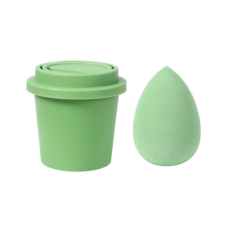 Jinchi grožio kiaušinis kempinė – hidrofilis poliuretanas, drėgnam ir sausam naudojimui, formos: alyvuogės, lašinės ir moliūgo pavidalo, įpakavimas saugojimo dėžutėje