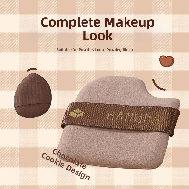 Bonna Šokoladiniai pudros pūdeliai rinkinys - Sausas pudros pūdelis, hidrofilinis poliuretanas, 6 vienetai, trikampio ir nelygios formos