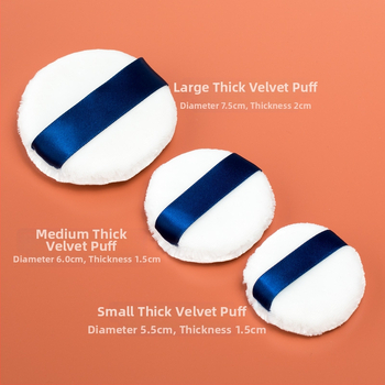 ilbu Sausas pudros pūdelis, medvilnė, flokotas, 3 vnt