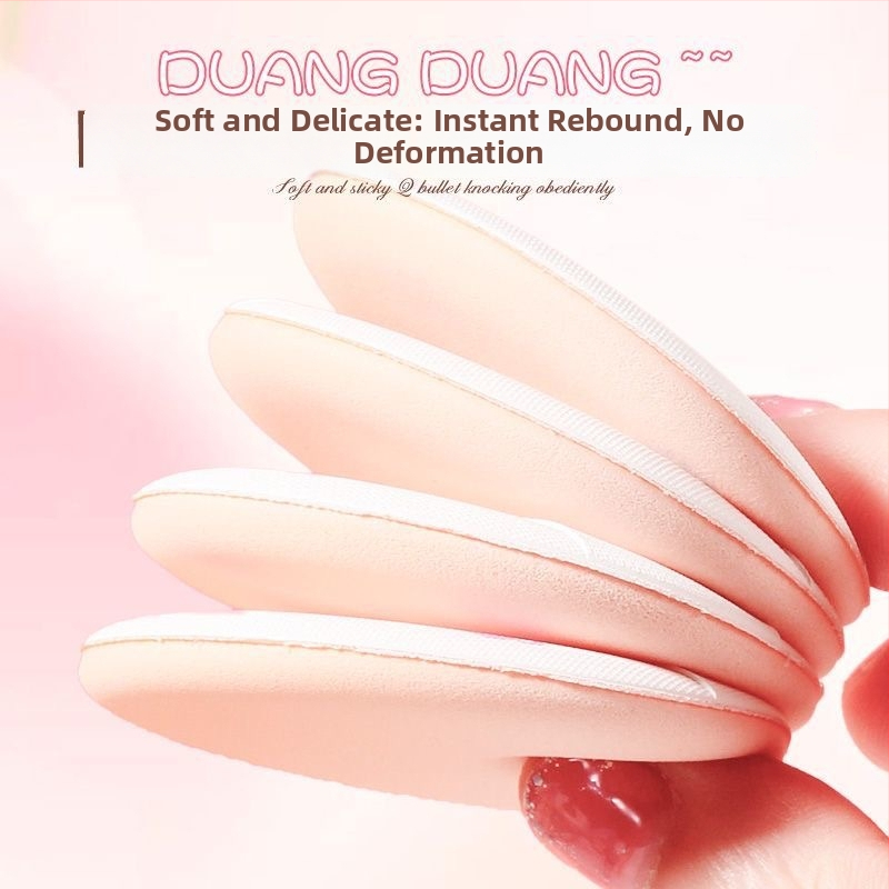 Xixi pudrinos pūtelis sausam ir šlapiam naudojimui, natūralus kempinėlis, 2 pakuotės, apvalus ir lašinio formos