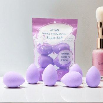 Grožio kiaušinis makiažui, 6 vnt., hidrofilinis poliuretanas, lašo formos, Alan prekės ženklas