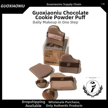 Guo xiaoniu pudrų kempinė – dvigubo naudojimo šlapiam/sausam, natūrali kempinė, 6 vnt., formos: trikampis, lašas, moliūgo forma