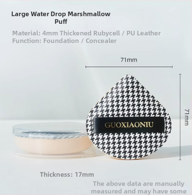 Guo xiaoniu pudrų kempinė – dvigubo naudojimo šlapiam/sausam, natūrali kempinė, 6 vnt., formos: trikampis, lašas, moliūgo forma