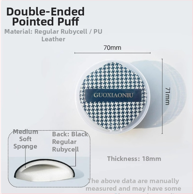 Guo xiaoniu pudrų kempinė – dvigubo naudojimo šlapiam/sausam, natūrali kempinė, 6 vnt., formos: trikampis, lašas, moliūgo forma