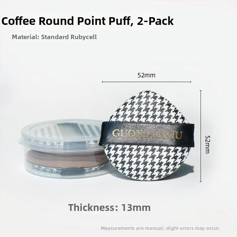 Guo xiaoniu pudrų kempinė – dvigubo naudojimo šlapiam/sausam, natūrali kempinė, 6 vnt., formos: trikampis, lašas, moliūgo forma