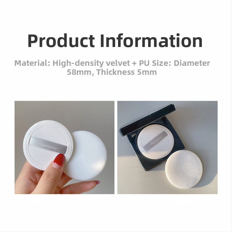 5 vnt pudros pūdimo keitimo komplektas, apvalaus formos, ultratankus, odos flokavimo paviršius