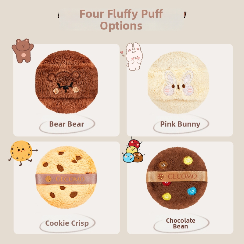 Gecomo suhi puder puff – pliš tekstura, flokirana površina, jednokratno pakiranje