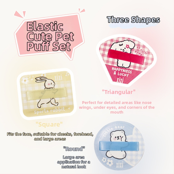 Jiaoposi Džiovinti pūkų kempinių rinkinys – lašo formos, dviguba naudojimo galimybė sausam/šlapiam fondui, minkštas makiažo kempinė