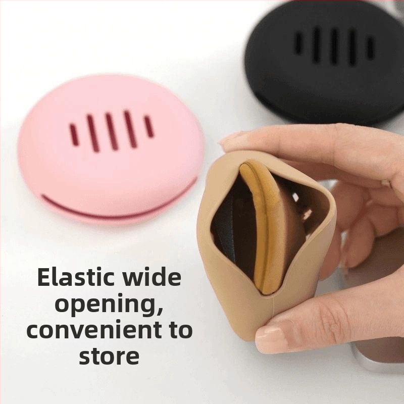 Kelioninė pudros šepetėlių laikymo dėžutė – dulkėms atspari, kvėpuojanti, nešiojama, lengvai valoma