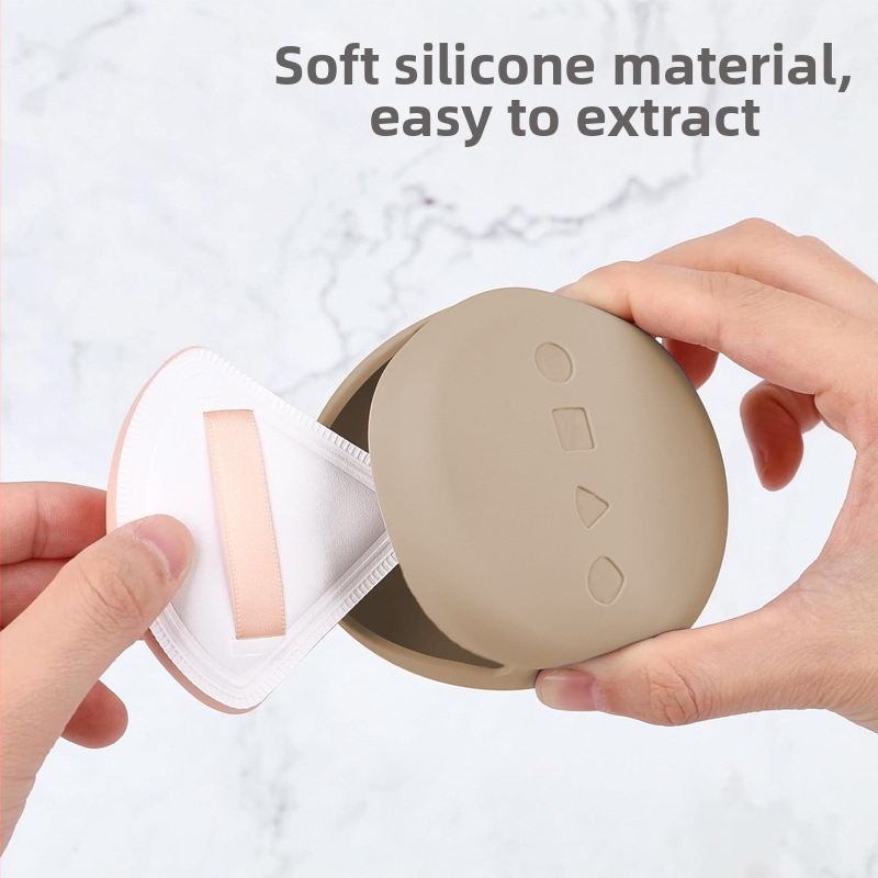 Kelioninė pudros šepetėlių laikymo dėžutė – dulkėms atspari, kvėpuojanti, nešiojama, lengvai valoma