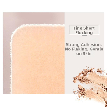 Zeesea dvipusė flokavimas pudros kempinė, 2 vnt, 100% medvilnė, tinkama pūderiui ir kontūravimui