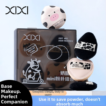 Xixi pudros kempinė – sausam/mirkaniam naudojimui, nestandartinės formos, hidrofilinis poliuretanas, 5 vnt. komplektas