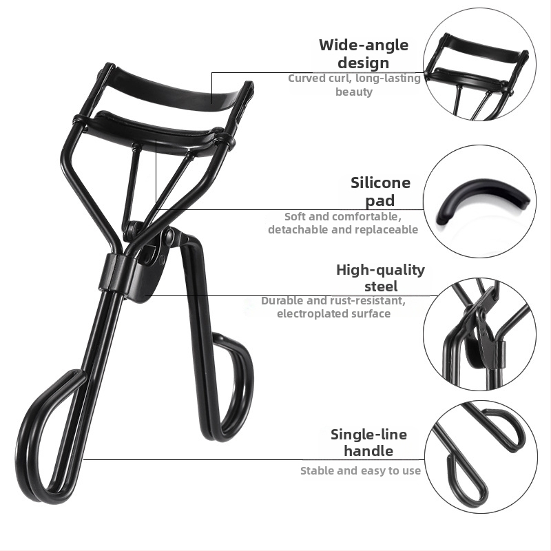 Hongjun Portatīvais skropstu lokieris ar plašu leņķi, saulespuķu raksts, bez ādas saspiestības, iepakojumā 500 gab.