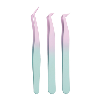 Nelygios žnyplės klijuojant dirbtines blakstienas – specialios žnyplės blakstienų menininkams, be klijų, pakuotė 500 vnt., kilmė: Yangjiang, vietinis gaminys