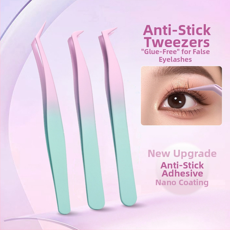 Nelygios žnyplės klijuojant dirbtines blakstienas – specialios žnyplės blakstienų menininkams, be klijų, pakuotė 500 vnt., kilmė: Yangjiang, vietinis gaminys