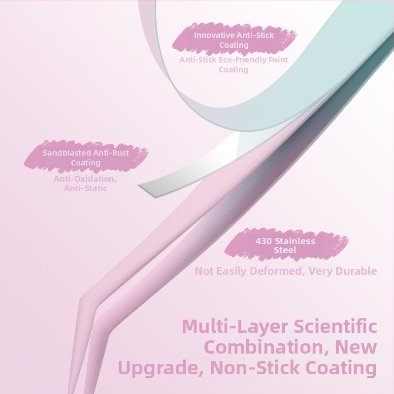 Neslīmējošas pincetes mākslīgām skropstām – īpašas pincetes skropstu māksliniekiem, bez līmes, iepakojumā 500 gab., izcelsme: Yangjiang, vietējā ražošana