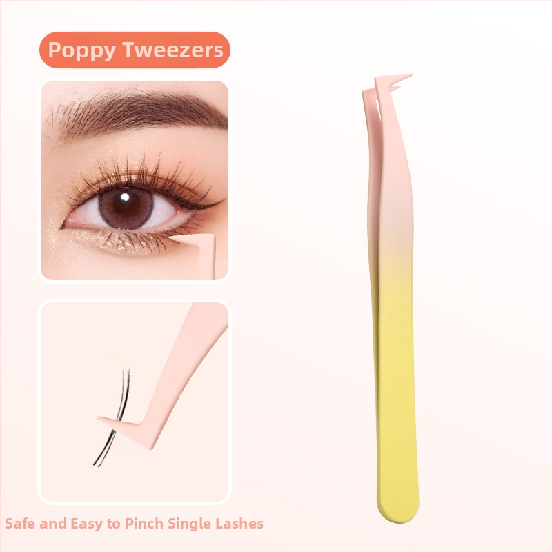 Nelygios žnyplės klijuojant dirbtines blakstienas – specialios žnyplės blakstienų menininkams, be klijų, pakuotė 500 vnt., kilmė: Yangjiang, vietinis gaminys