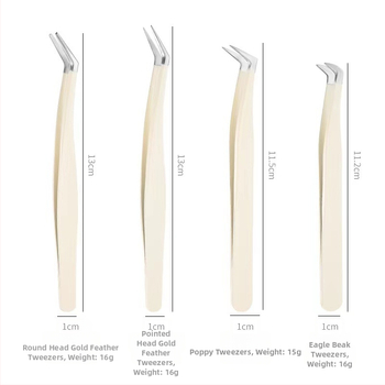Blakstienų žnyplės dirbtinėms blakstienoms, aukštos precizijos nerūdijančio plieno, prekės ženklas Six Six Beauty, universalus naudojimui