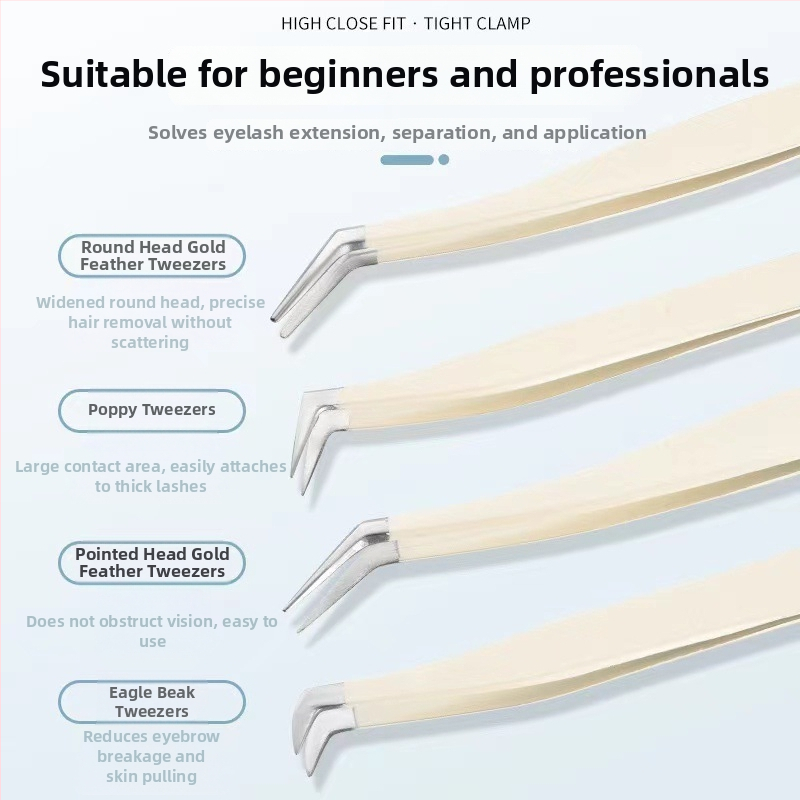 Skropstu knaibles viltām skropstām, ar augstu precizitāti no nerūsējošā tērauda, zīmols Six Six Beauty, vispārējai lietošanai