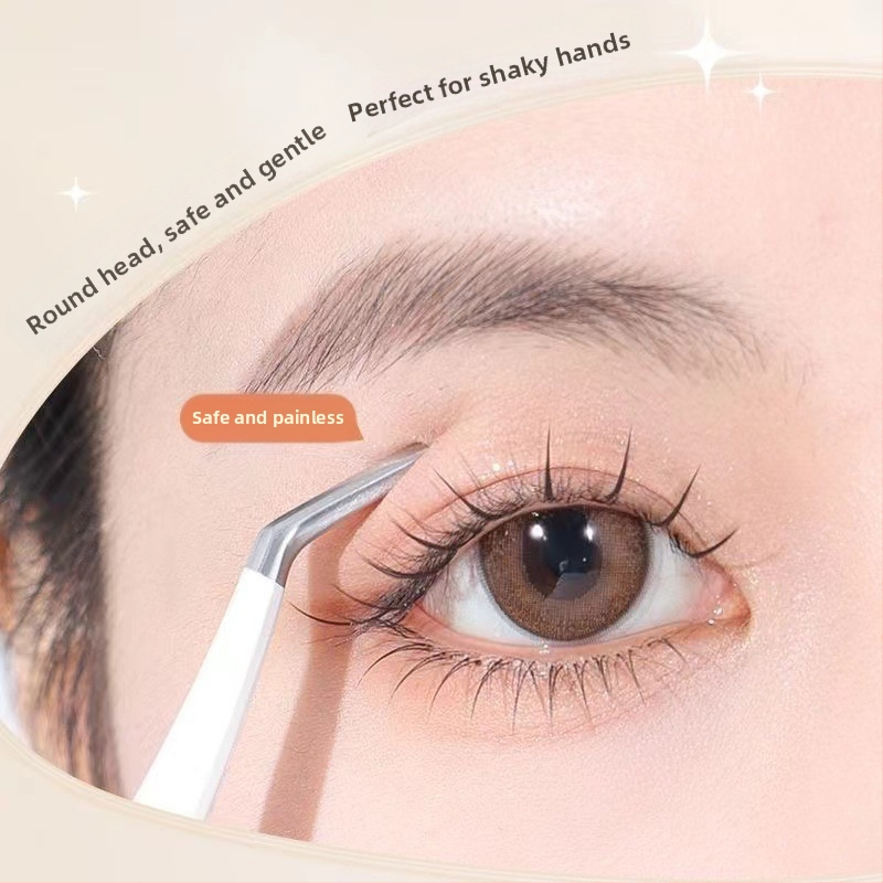 Skropstu knaibles viltām skropstām, ar augstu precizitāti no nerūsējošā tērauda, zīmols Six Six Beauty, vispārējai lietošanai