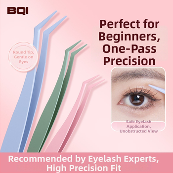 Nerūdijančio plieno blakstienų žnyplės su plunksnos danga, tikslūs grožio įrankiai plaukams, nagų manikiūrui ir antakiams