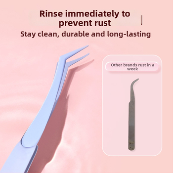 Nerūdijančio plieno blakstienų žnyplės su plunksnos danga, tikslūs grožio įrankiai plaukams, nagų manikiūrui ir antakiams