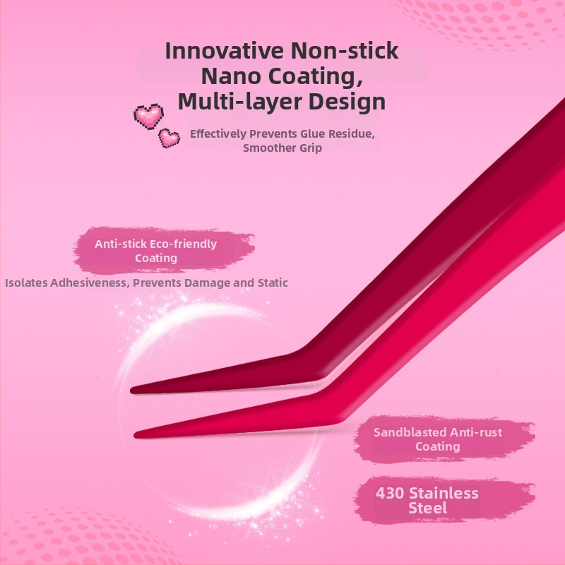 Blakstienų pincetai su antiadhesine danga, auksinio plunksnos klipo, aukšta tikslumas pradedantiesiems • Kodas Mz-128 • Yangjiang • Nėra elektros • Pakuotė 1000 vnt