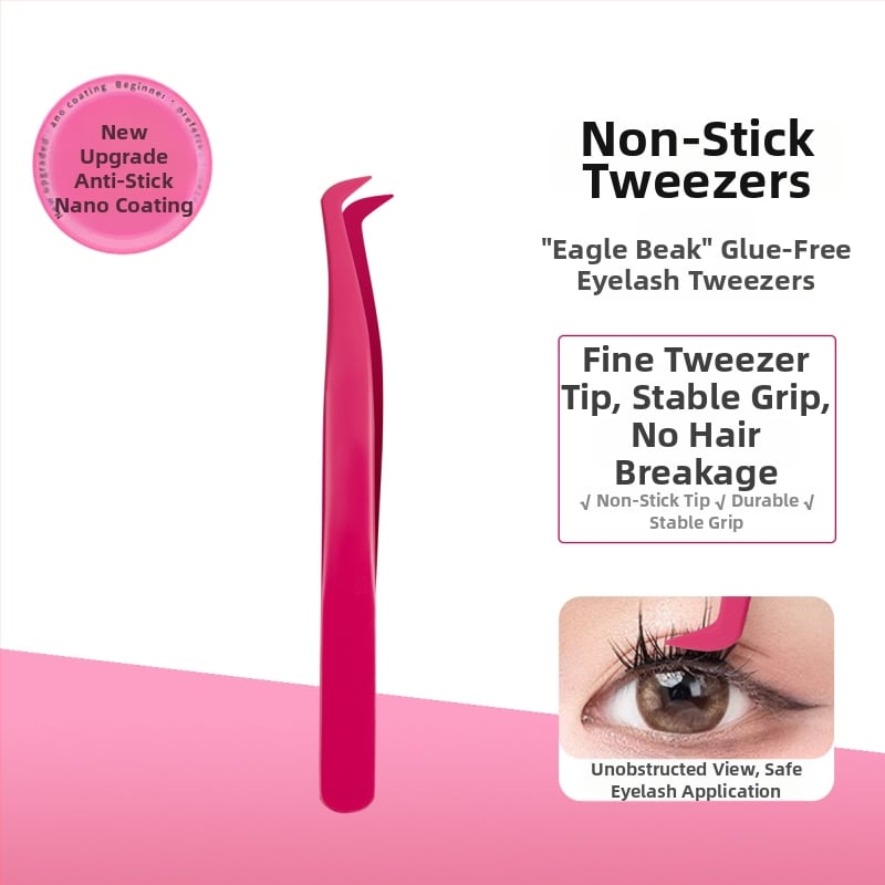 Blakstienų pincetai su antiadhesine danga, auksinio plunksnos klipo, aukšta tikslumas pradedantiesiems • Kodas Mz-128 • Yangjiang • Nėra elektros • Pakuotė 1000 vnt