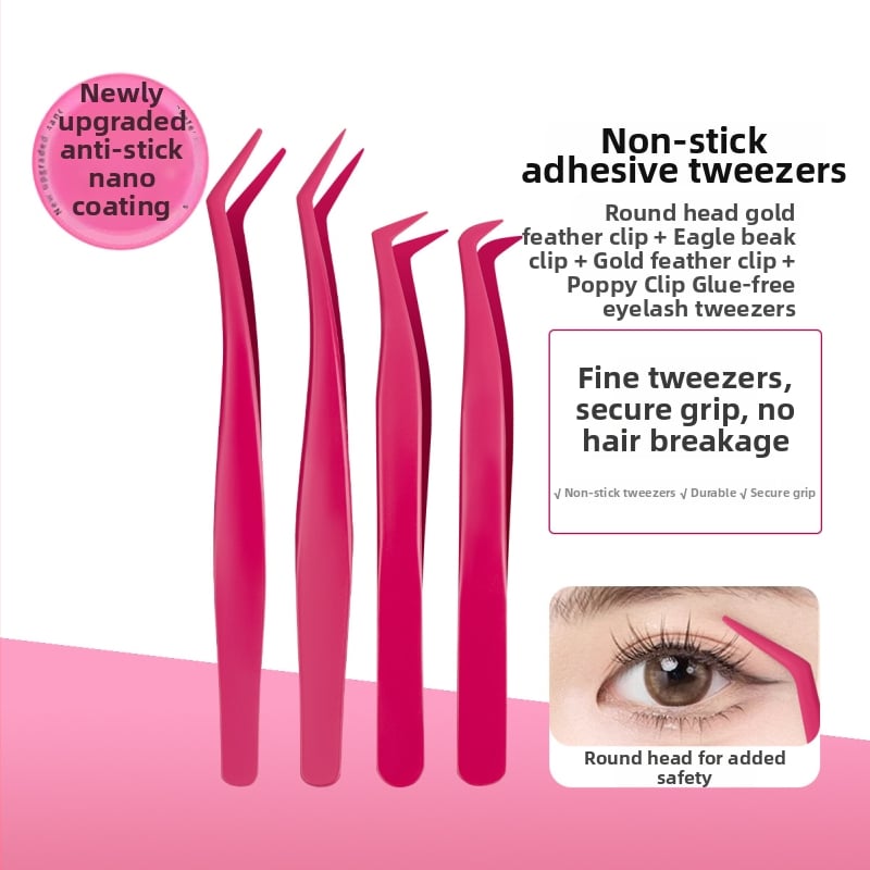 Blakstienų pincetai su antiadhesine danga, auksinio plunksnos klipo, aukšta tikslumas pradedantiesiems • Kodas Mz-128 • Yangjiang • Nėra elektros • Pakuotė 1000 vnt