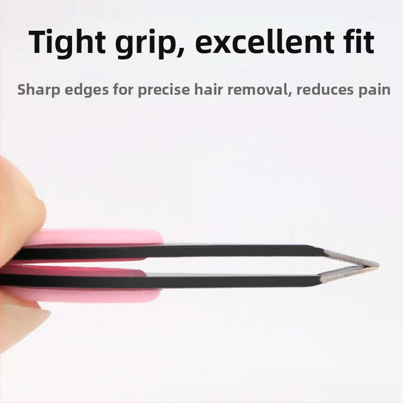 Roostevabast terasest kolmnurkse kulmupincetid, kolmava avaga, sobivad kunstlike ripsmete, kahekordse ülemise kihi kujundamiseks