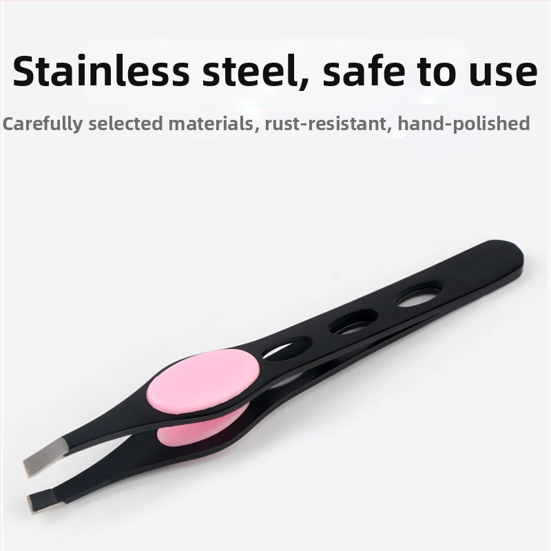 Roostevabast terasest kolmnurkse kulmupincetid, kolmava avaga, sobivad kunstlike ripsmete, kahekordse ülemise kihi kujundamiseks