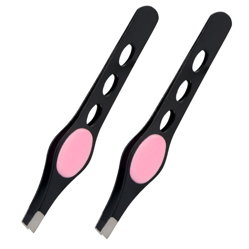 Ανοξείδωτες γωνιώδεις πένσες φρυδιών με τρεις οπές, για ψεύτικες βλεφαρίδες, διαμόρφωση διπλής βλεφαρίδας και περιποίηση φρυδιών