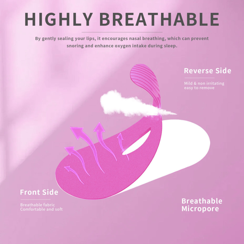 Лента за устата за комфортен сън – дишаща и против хъркане; Материал: нетъкан текстил; Произход: Гуанджоу; Персонализация: възможна