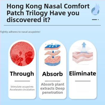 Žolelių nosies pleistras su moksibustija – medžiaga: neaustas audinys; 430 vnt dėžutėje; modelis: nose soothing patch