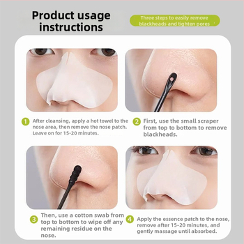 Porų formavimo nosies pleistrų rinkinys – inkštirų šalinimas, riebalų kontrolė, T-zonos priežiūra, 10 pleistrų (6 g×5 + 4 g×5)