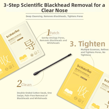 Big-headed Bird Jaunimo Dviejų Žingsnių Valymas Nosies Pleistras – Porų Susiaurėjimas, Gilus Valymas, 10 Pleistrų po 5 ml