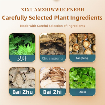 Pelino nosies pleistras – moksibustijos pleistras; medžiaga: pelinas; prekės ženklas: Qianqiu chrysanthemum; 300 vnt; sveikatai skirtas masažui.