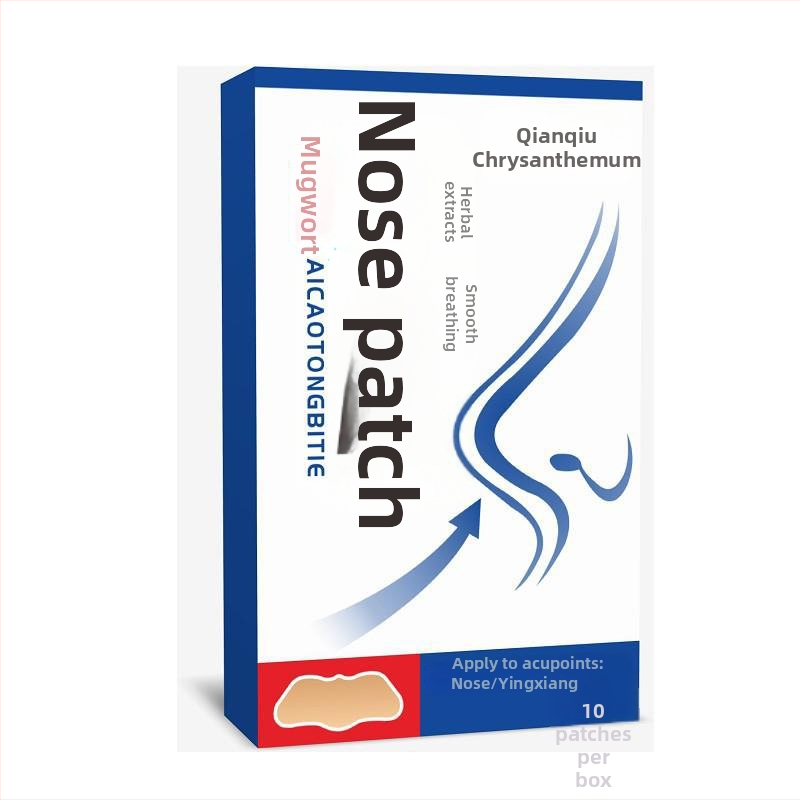 Pelino nosies pleistras – moksibustijos pleistras; medžiaga: pelinas; prekės ženklas: Qianqiu chrysanthemum; 300 vnt; sveikatai skirtas masažui.