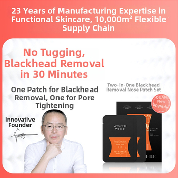 2-in-1 nosies pleistrų rinkinys juodųjų taškelių šalinimui; porų susiaurinimas; šalina juoduosius taškelius ir spuogus; 6 pleistrai dėžutėje; galiojimo laikas 3 metai (6 pleistrai/dėžutėje; tinka viso tipo odai)