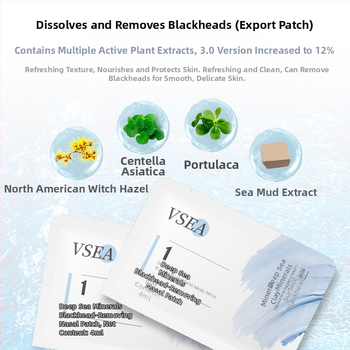 Vsea giliavandeniniai mineraliniai nosies pleistrai giluminiam porų valymui – pašalina juodus taškus, susiaurina poras, drėkina odą; tinka normaliems ir mišriems odos tipams.