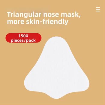 Vienkartinis trikampis nosies kaukės popierius, lengvas, drėgnam kompresui T zonoje, grožio salonui, 14 vnt.