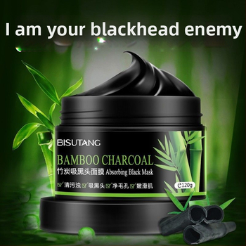 Peel-off maszk bambuszszénnel a mitesszerek eltávolítására, 120 ml, zsíros és kombinált bőrtípushoz, összehúzza a pórusokat, világosítja a bőrszín tónusát, feszesíti a bőrt