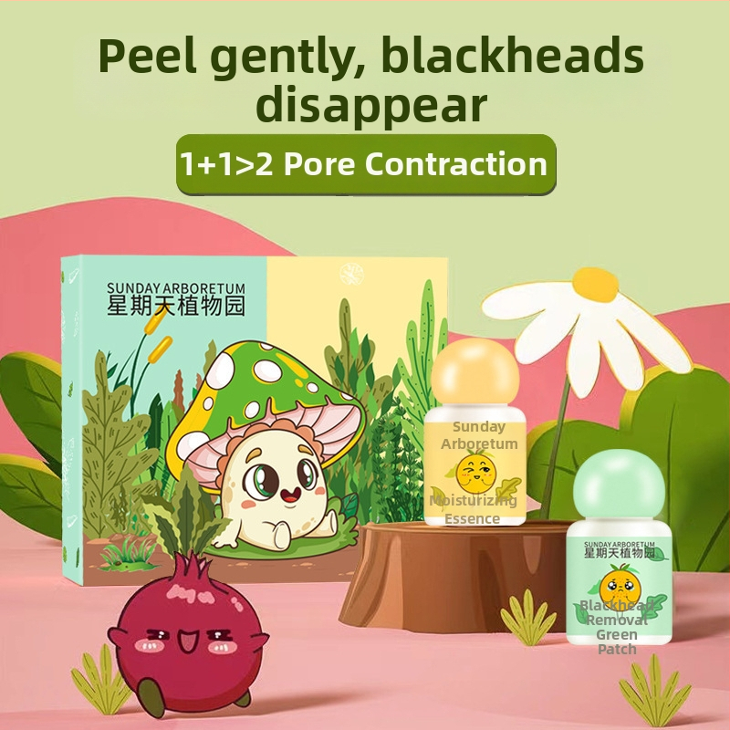 Žalioji kaukė nuo juodųjų taškų – rinkinys, 20 ml, T zonos priežiūra, riebalų kontrolė, šveitimas, porų susiaurėjimas