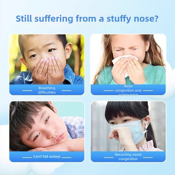 Hainuo Nosies ventiliacijos pleistras kūdikiams ir vaikams, 10 pleistrų dėžutėje, nepluošto audinio medžiaga